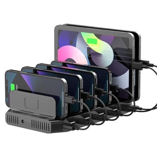 Unitek 2024電源 USB充電ステーション 10ポート QC3.0 卓上充電スタンド PSE認証済 10台同時 1.5A/2.4A スマートIC搭載 複数台対応 Android/iPhone/iPad/kindle/タブレット/PSP 56ac4084