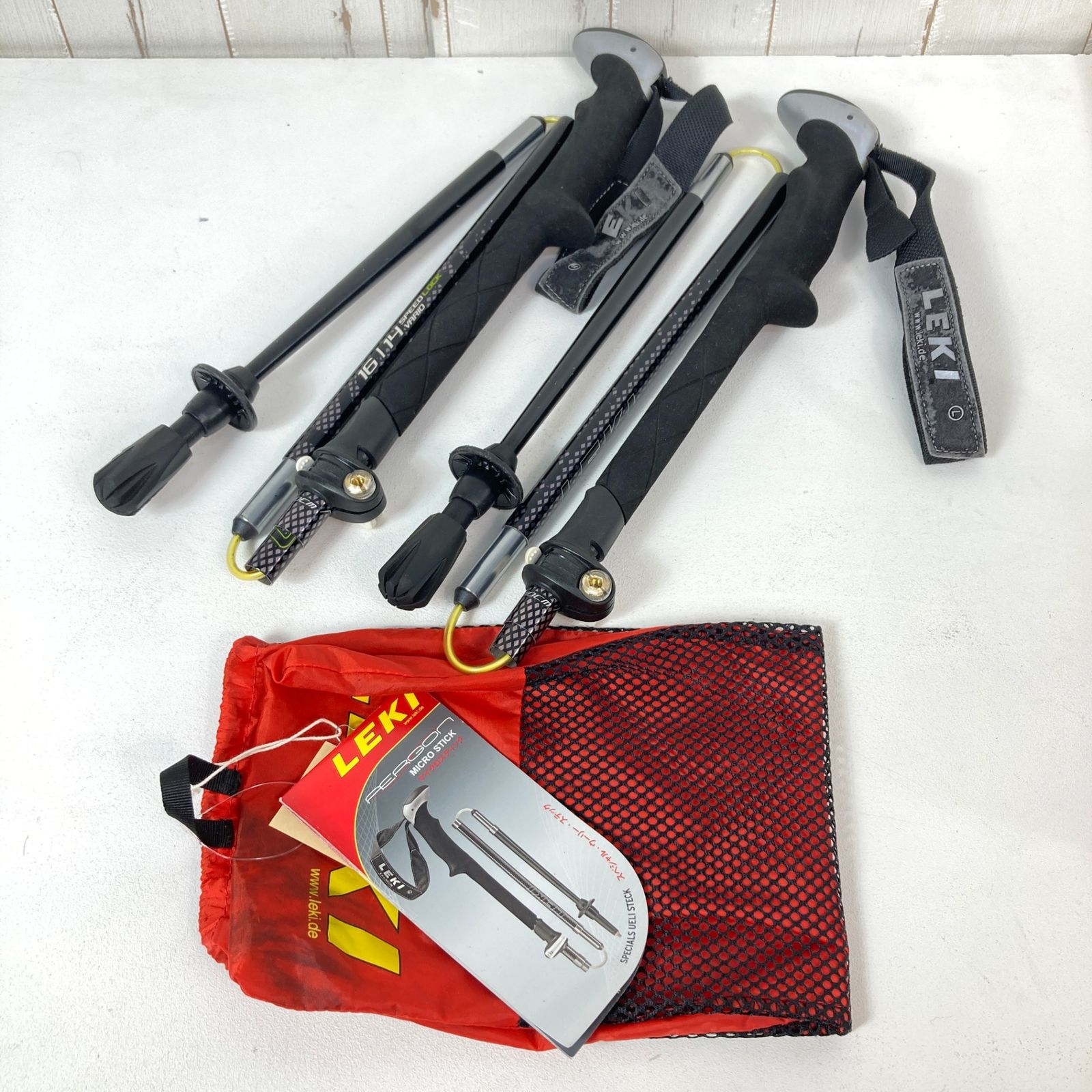 ?️130 ブラック系 Leki ( レキ ) マイクロ バリオ タイタニウム 190 Micro Vario Titanium 190 アルミ ポール ストック トレッキングポール z00058394 トレッキングポール ポール