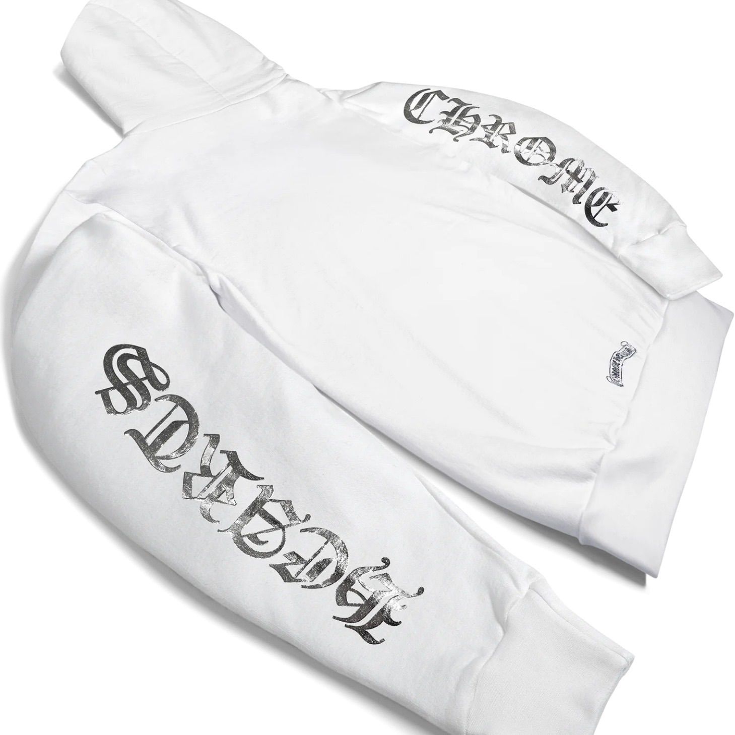 【希少】クロムハーツ ホワイトフォイルフーディー M 新品未使用 白×銀 新作】【希少】CHROME HEARTS クロムハーツ ホワイトフォイル