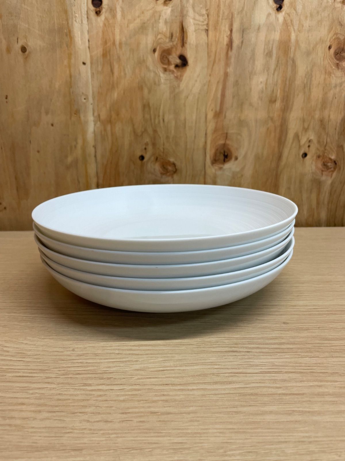 J.L Coquet　ジャン・ルイ・コケ　エミスフェール　パスタプレート 24cm 　ホワイトサテン　箱無し　5枚セット
