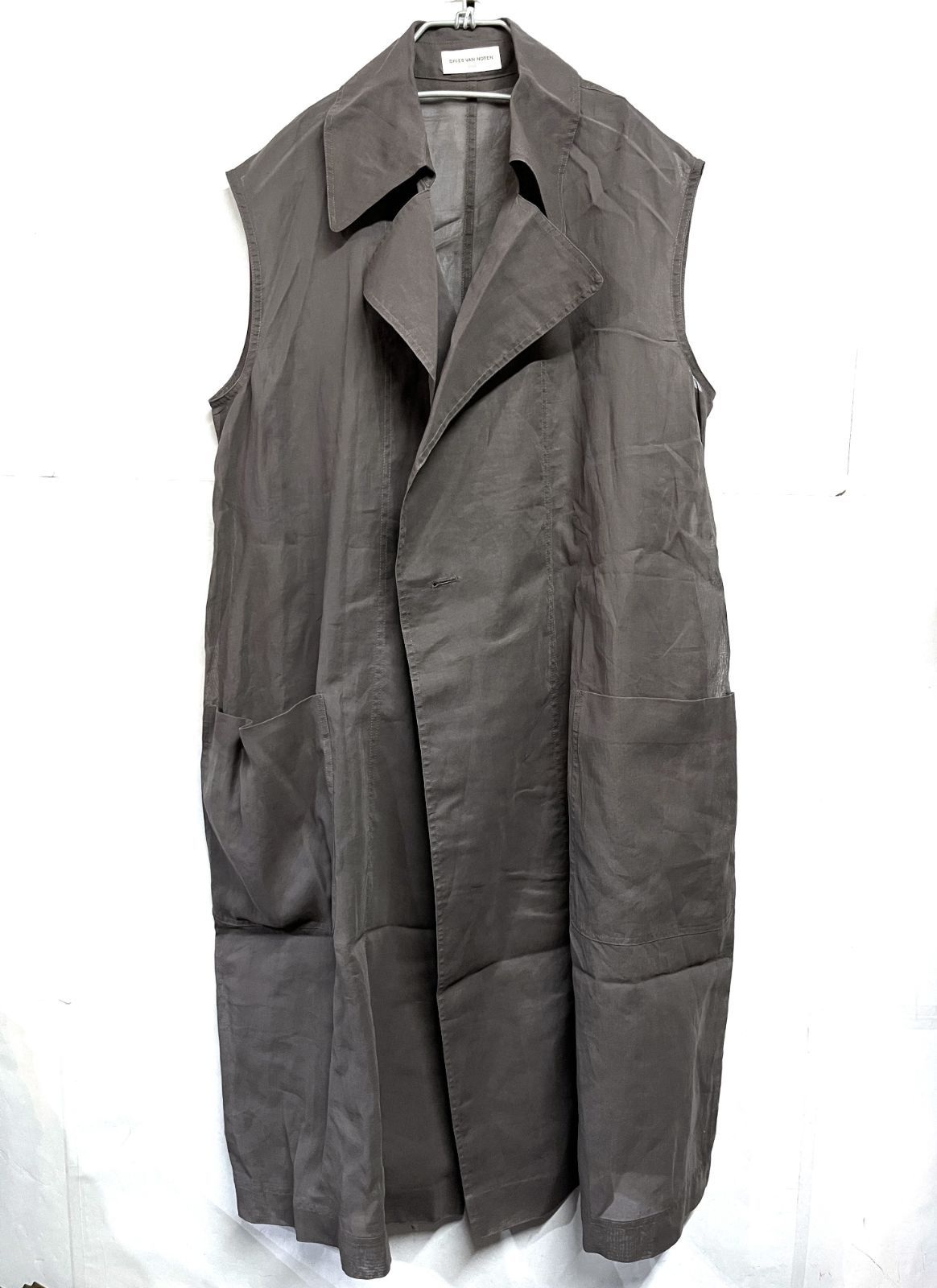 00s ヴィンテージ アーカイブ デッドストック DRIES VAN NOTEN｜ドリスヴァンノッテン リネン ロングジャケット KWY ワンピース カーディガン コート