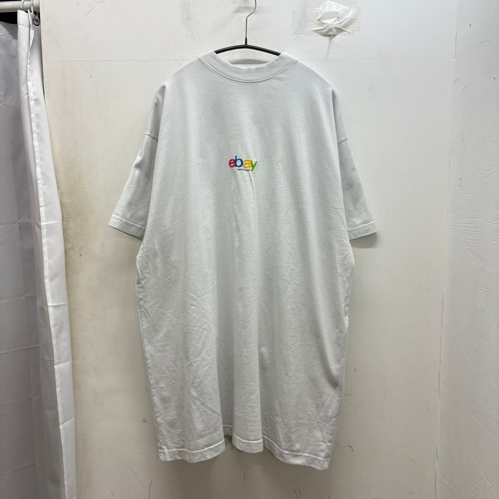 BALENCIAGA バレンシアガ Ebay T-Shirt 半袖Tシャツ 787349 ホワイト size:2【中目黒B06】