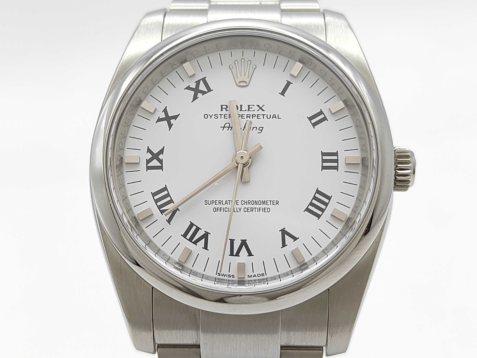 ROLEX ロレックス 114200 ホワイトローマン オイスターブレス メンズ腕時計