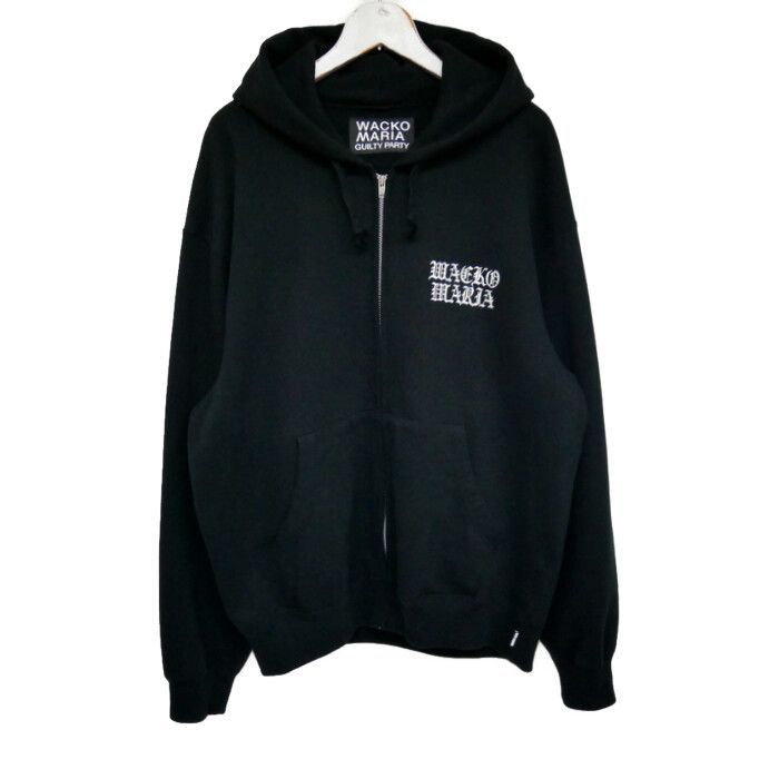 WACKO MARIA ワコマリア 国内正規 25AW HEAVY WEIGHT ZIP UP HOODED SWEAT SHIRT ヘビーウェイト ジップアップスウェットパーカー ジップパーカー ロゴ刺繍 25AW-WMC-SS02 BLACK 黒 L 13,884円