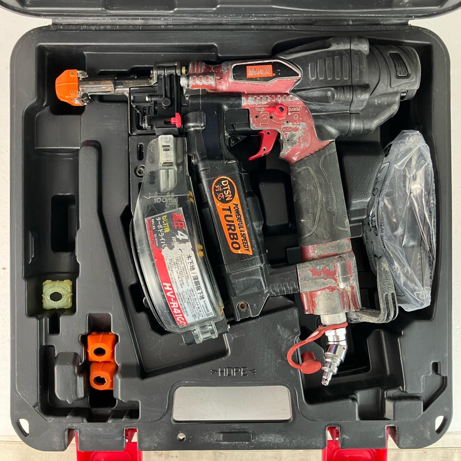 MAX マックス 41mm 高圧 ターボドライバ ねじ打機 ケース付 HV-R41G4 ブラック