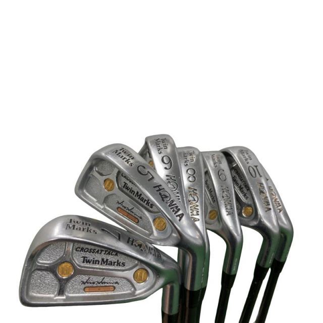 【中古】 本間ゴルフ Twin Marks CROSSATTACK 8S アイアンセット IR 1S DORIC TITANIUM FEATHER WEIGHT III (フレックスその他) メンズ 男性用 右利き 右用 Cランク ゴルフクラブ