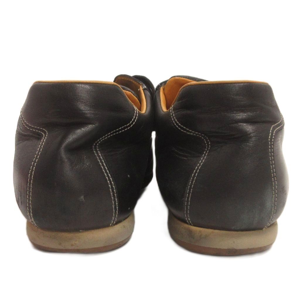 サントーニ SANTONI スニーカー ローカット レザー 黒 ブラック 8 26.0