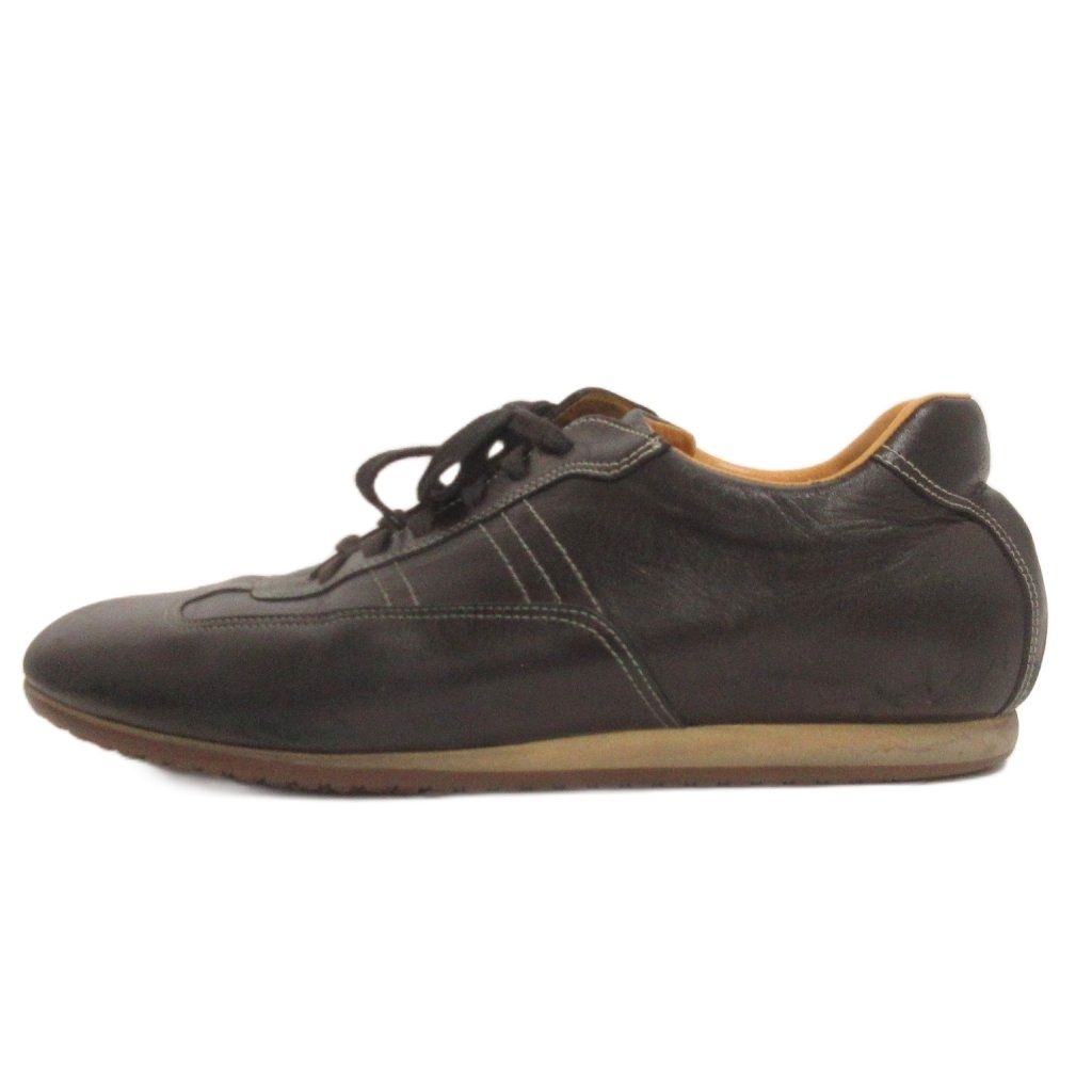 サントーニ SANTONI スニーカー ローカット レザー 黒 ブラック 8 26.0