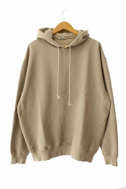 オーラリー AURALEE 21AW SUPER SOFT HEAVY SWEAT PARKA スーパー ソフト ヘビー スウェット パーカー A21AP01GU 4 ベージュ ブランド古着ベクトル 中古 260607