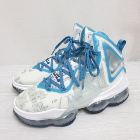 ナイキ NIKE 美品 DC9338-100 Lebron 19 Space Jam レブロン19 スペースジャム スニーカー シューズ 24cm 白 青 靴