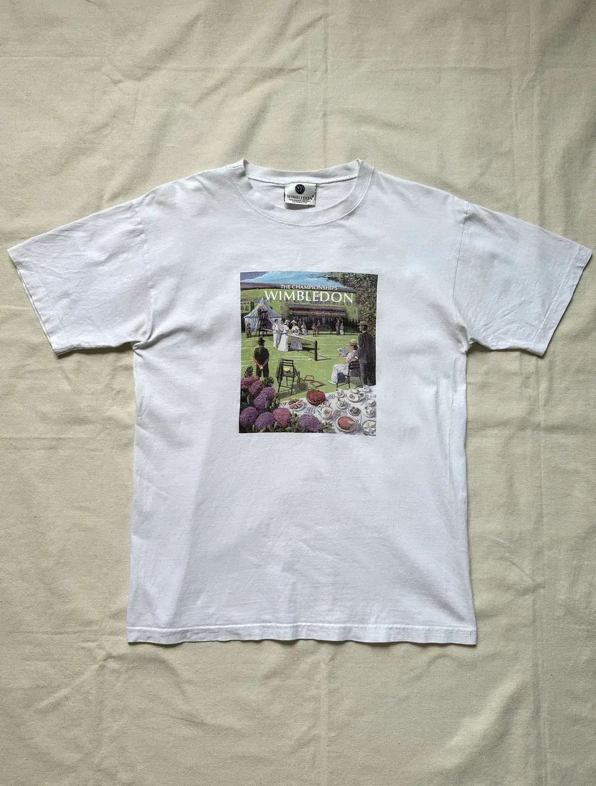90s ウィンブルドン チャンピオンシップ ヴィンテージ グラフィック Tシャツ L made in USA