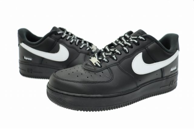シュプリーム SUPREME ×NIKE ナイキ AIR FORCE 1 LOW SP Black White エア フォース 1 ロー CU9225-002 27.5 黒 白 ブラック ホワイト ブランド古着ベクトル 中古 ☆AA★▲■260523