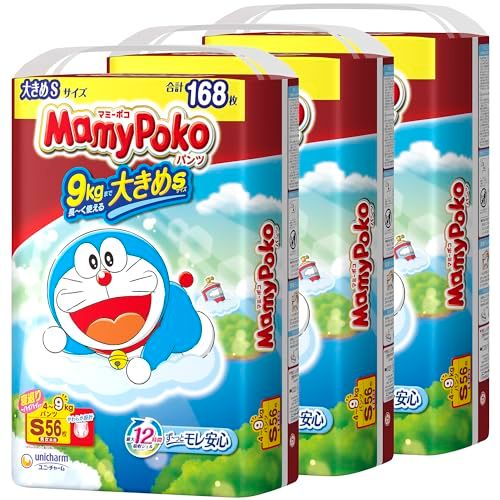 【パンツ Sサイズ】 MamyPoko マミーポコ ドラえもん オムツ(4~9kg)168枚(56枚×3)[ケース品]mt