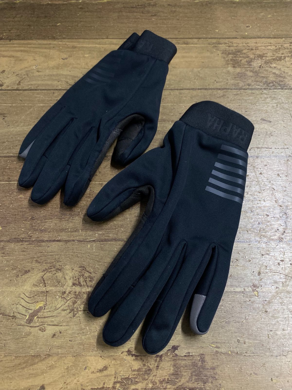 KB335 ラファ Rapha PRO TEAM WINTER GLOVES 長指 グローブ 黒 S 裏 