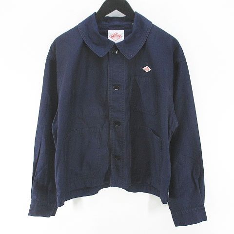 ダントン DANTON EH-037 カバーオール ジャケット 薄手 38 紺系 ネイビー 日本製 ブルゾン 無地