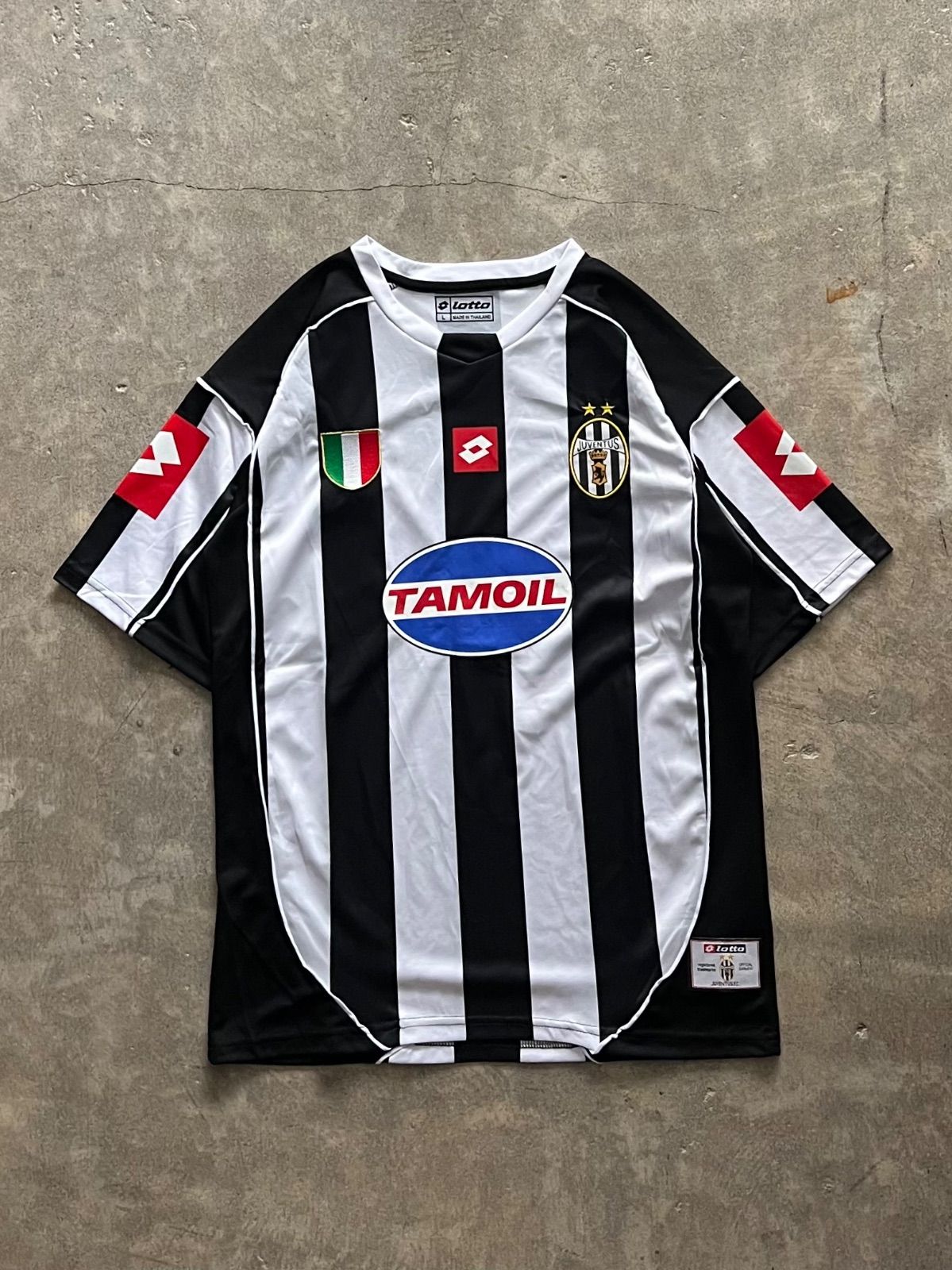 Lotto ユベントス TAMOIL ユニフォーム サッカーシャツ L-買取 通販