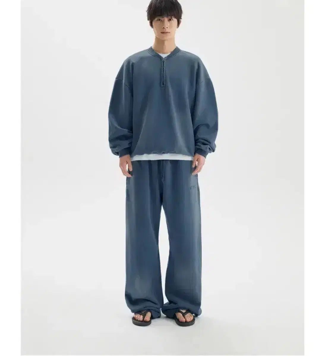 MTTIRE ヴィンテージ ハーフジップアップ ネイビー スウェット スウェットパンツ セット