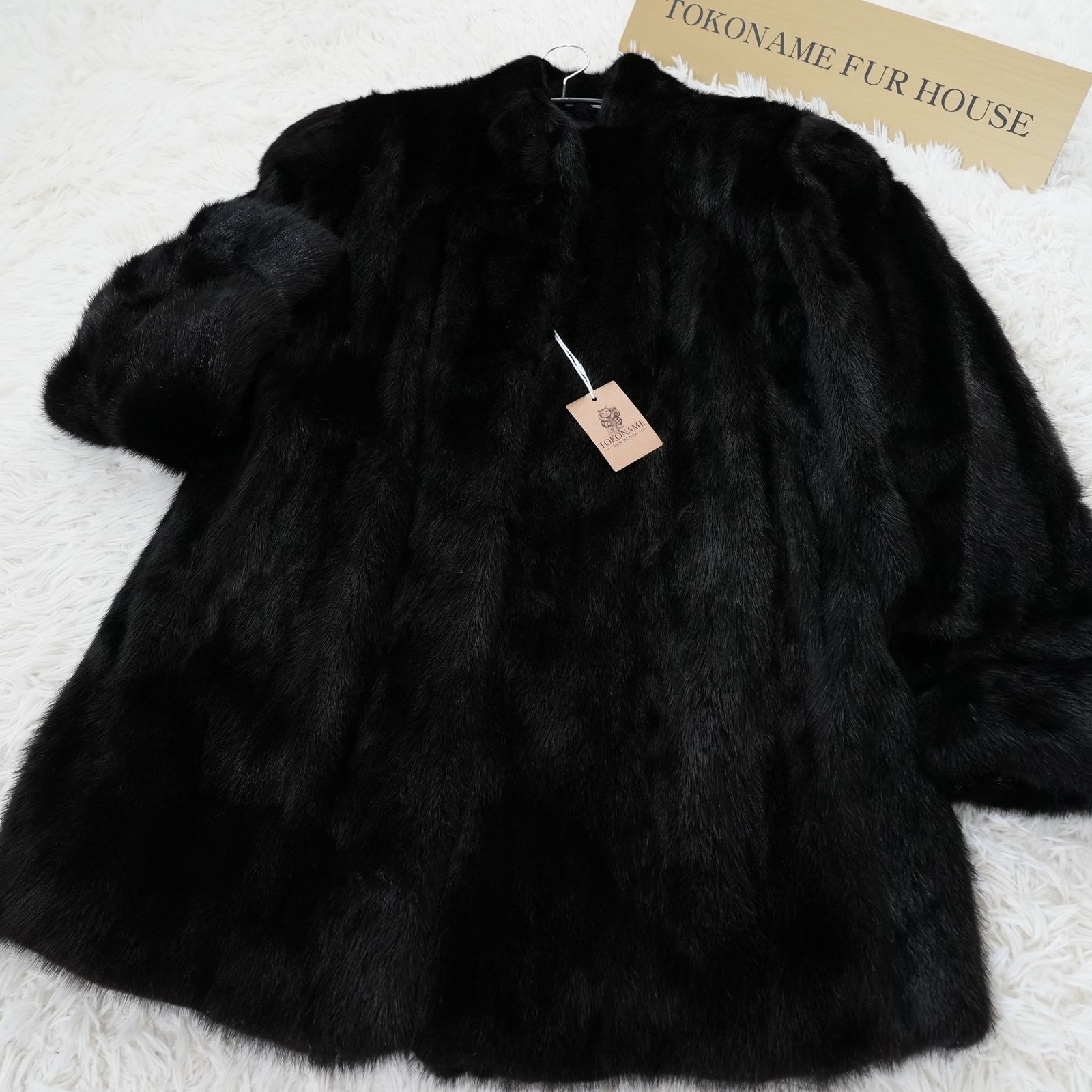ダークミンク リアルファー コート 本毛皮 Dark Mink Coat Genuine Vintage Fur Japan