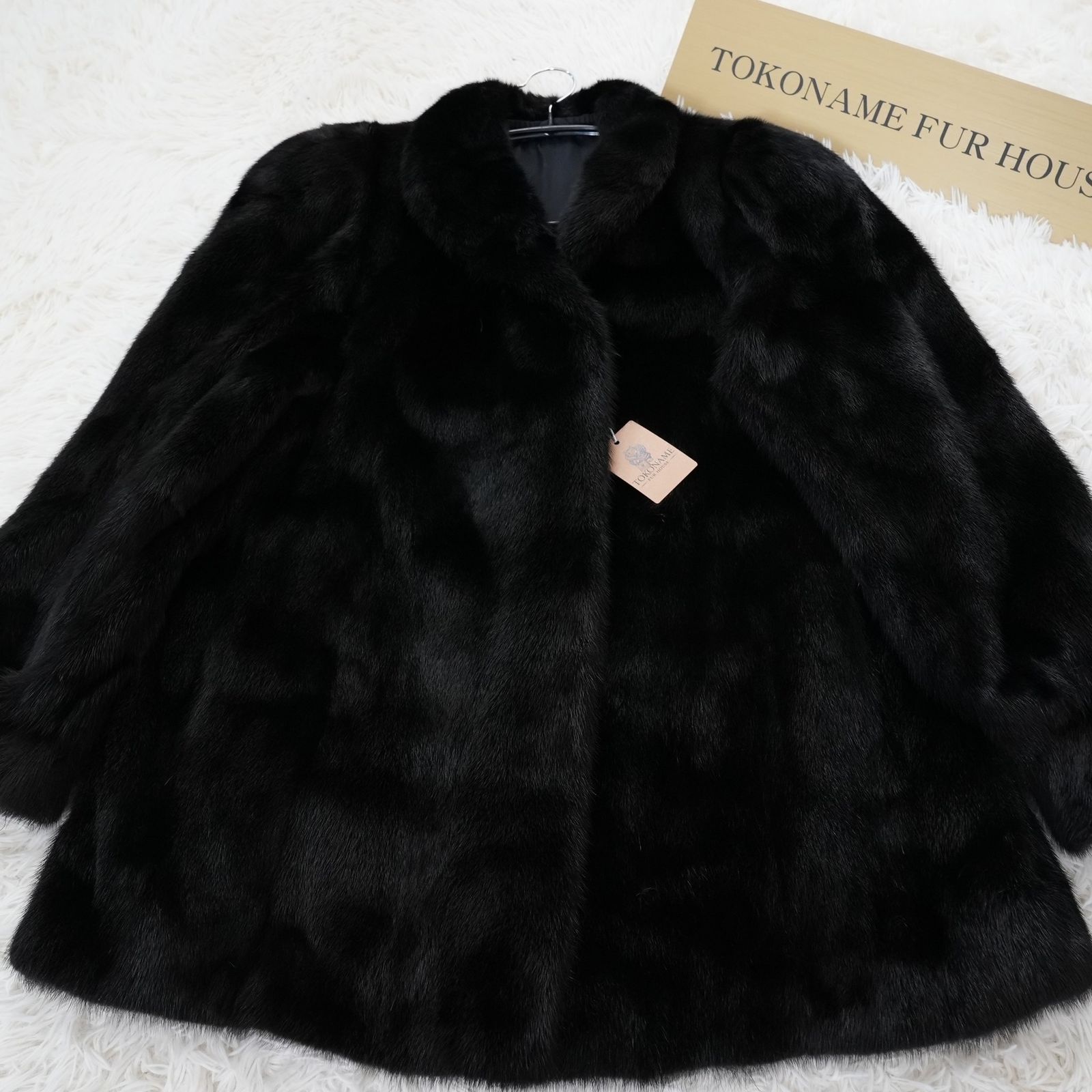 SAGA MINK 黒 毛皮コート サガミンク SAGA MINK ファーコート ダーク 