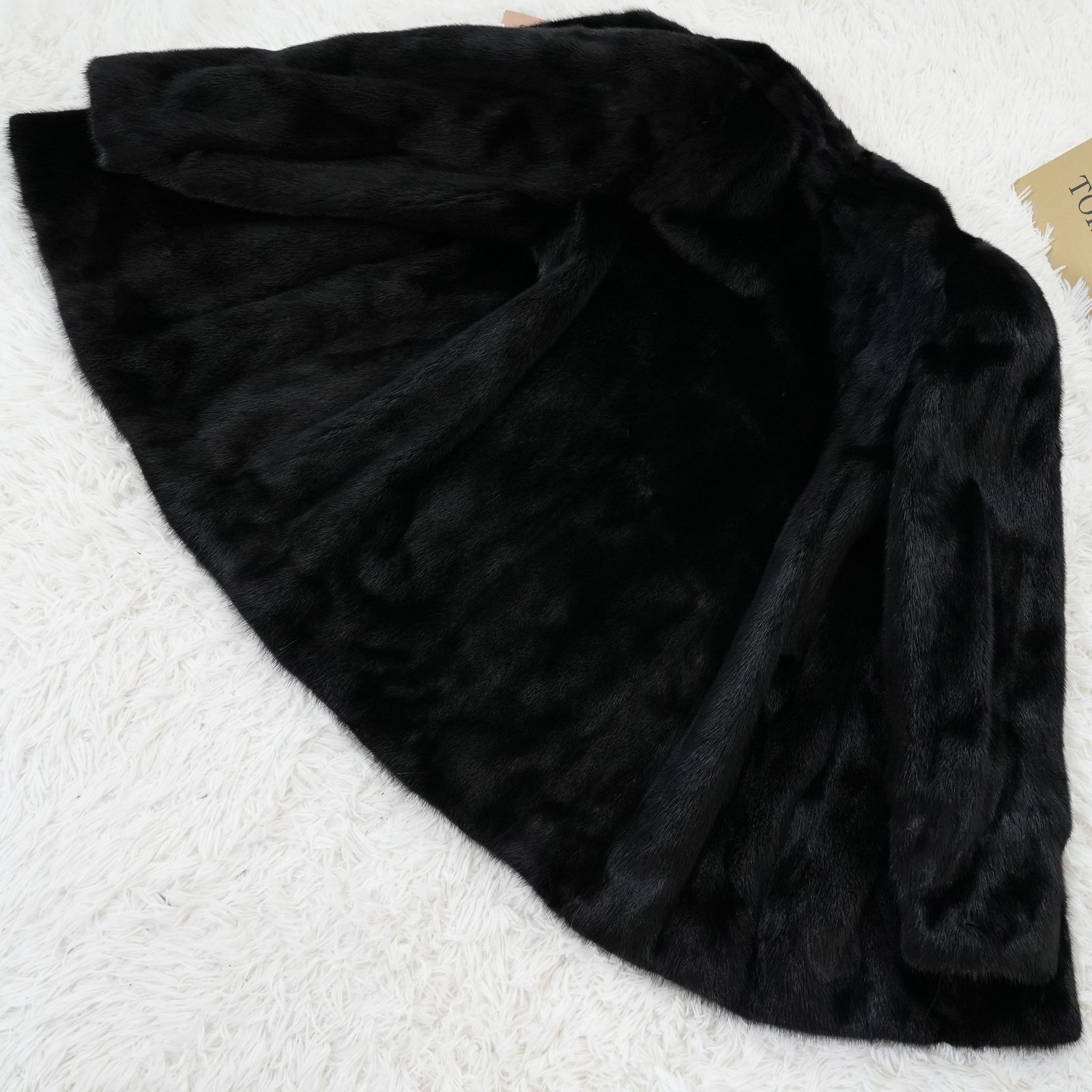 【美品】SAGA MINK リアルファー コート ブラック フリーサイズ 毛皮 サガミンク リアルファー コート 本毛皮 Black Mink Coat - SAGA MINK
