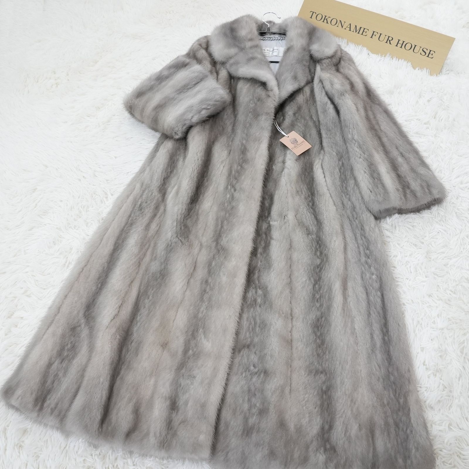 エンバ サファイアミンク リアルファー ロングコート 本毛皮 Sapphire Mink Long Coat - EMBA Genuine Vintage Fur Japan