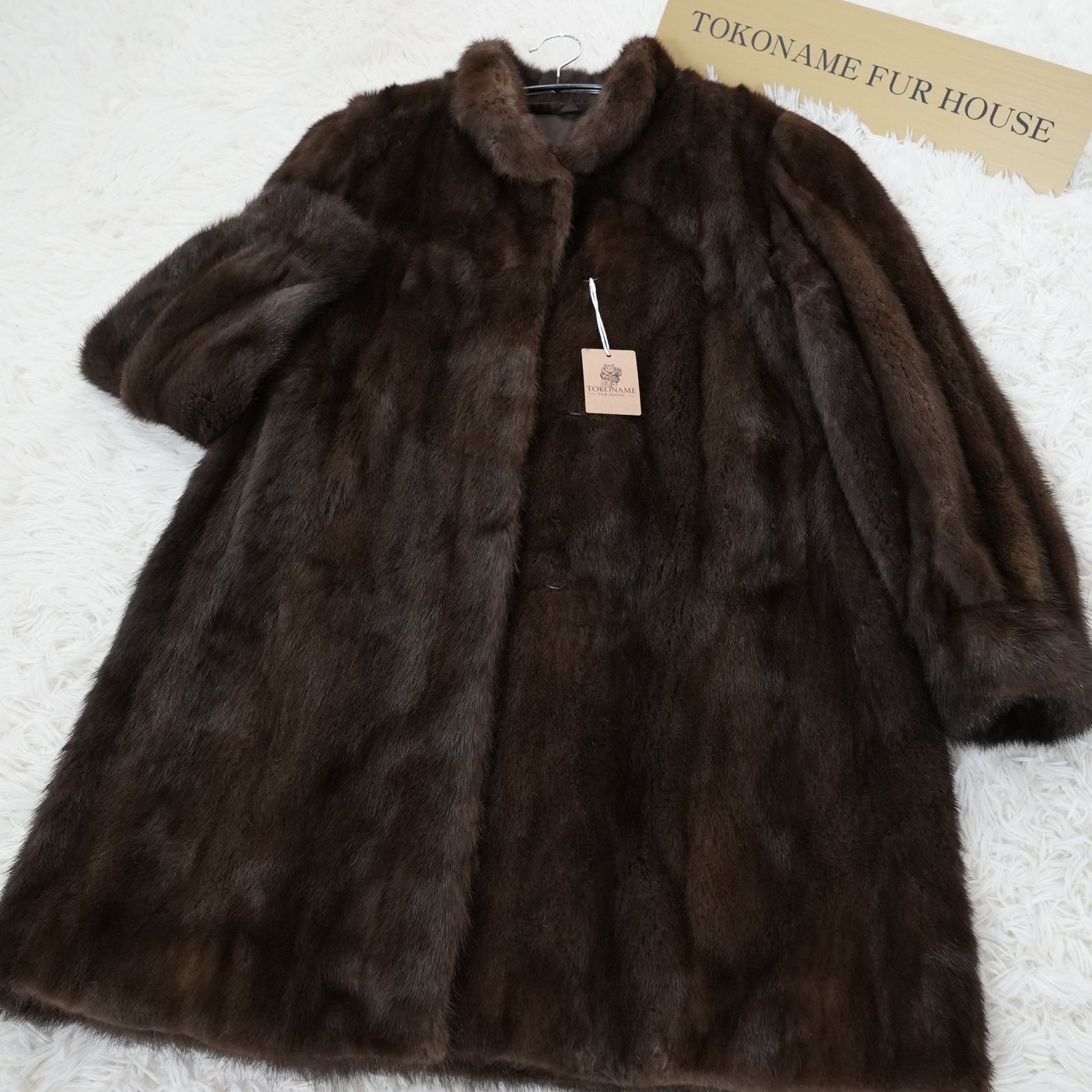 ミンク リアルファーコート 本毛皮 水貂 Pastel Mink Coat Genuine