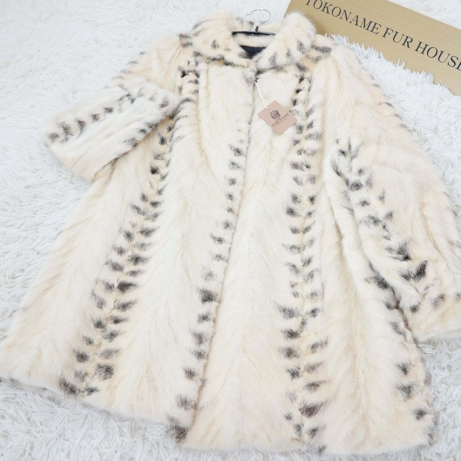 パールミンク リアルファーコート 本毛皮 水貂 Pearl Mink Lynx