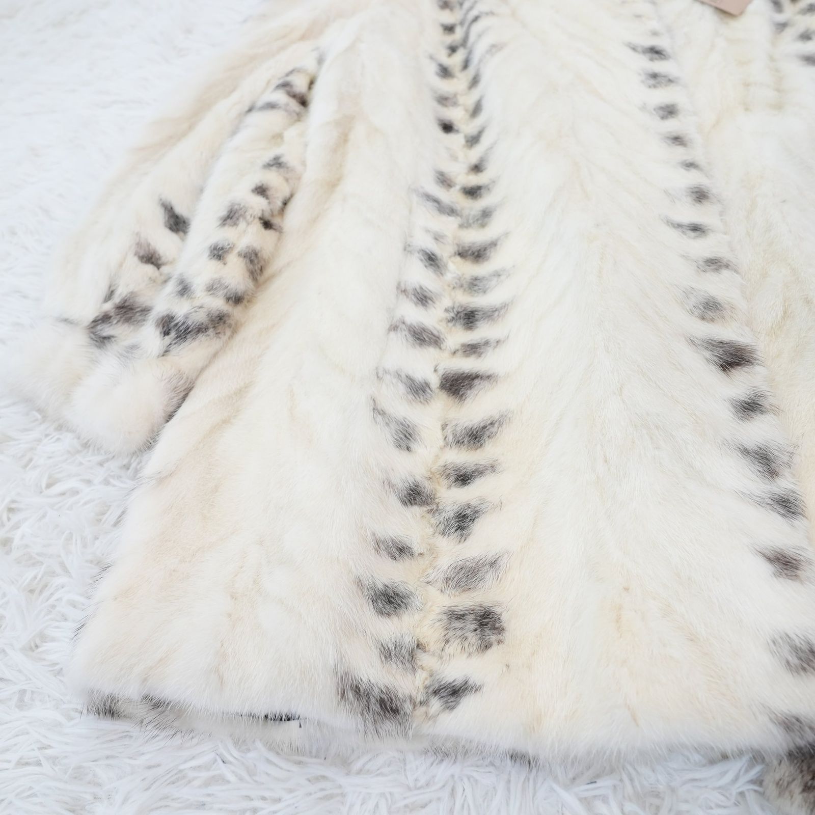 パールミンク リアルファーコート 本毛皮 水貂 Pearl Mink Lynx