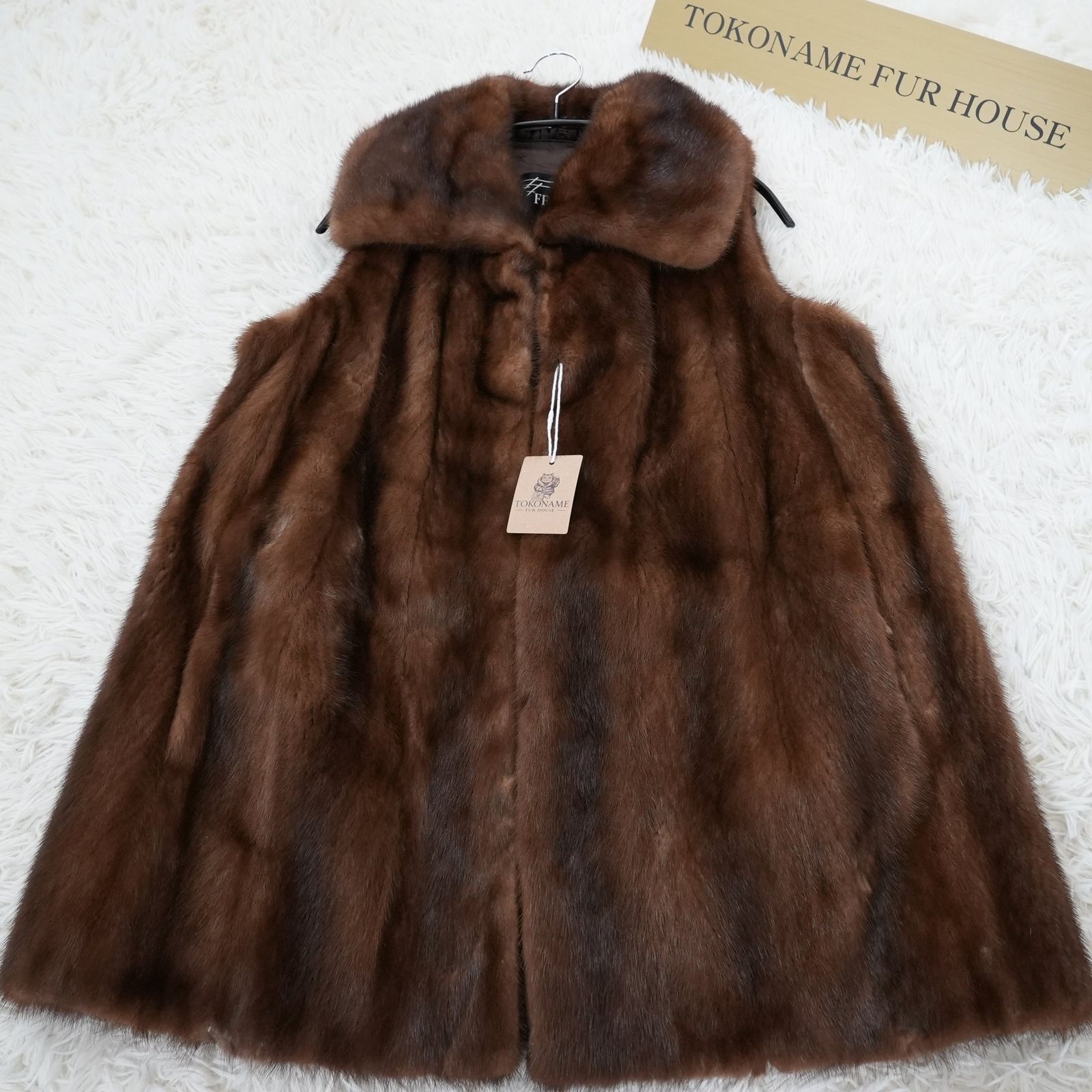 サガミンク SAGA MINK デミバフ ダーク 毛皮 コート リアルファー サガミンク リアルファー コート 本毛皮 水貂 Dark Mink Coat - SAGA