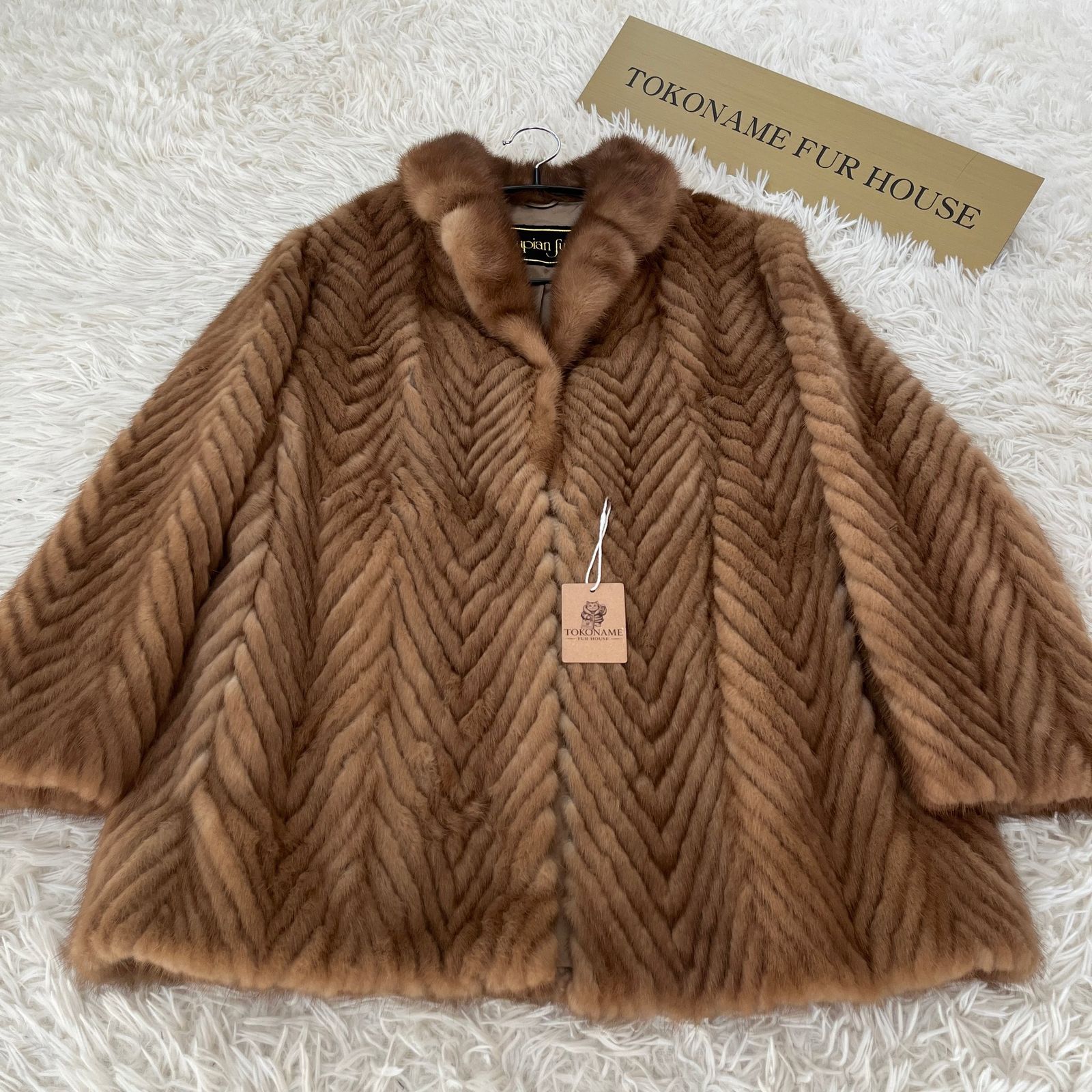 デミバフミンク リアルファー コート 本毛皮 水貂 Demi Buff Mink