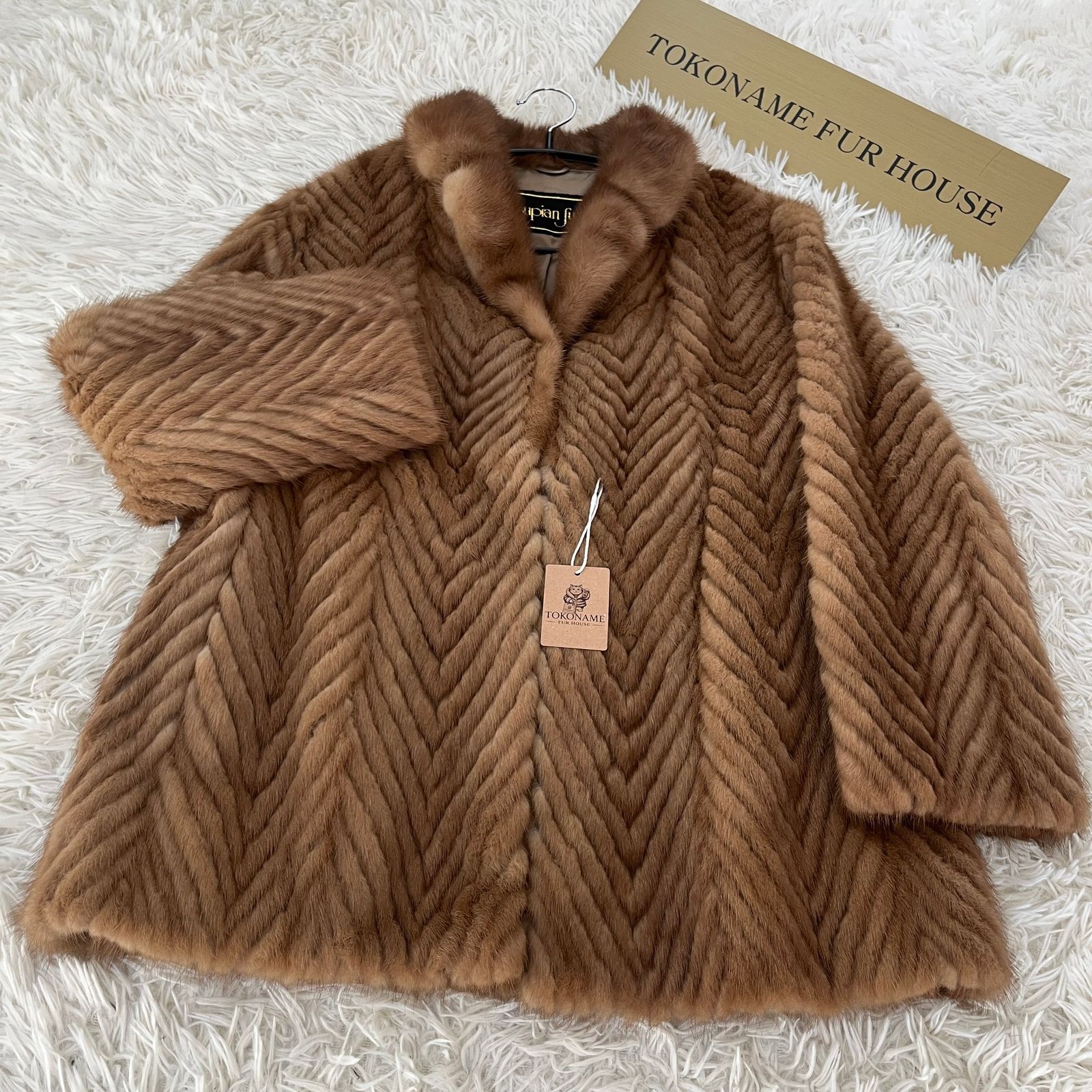 美品✨Malvoisie デミバフミンク ファーコート 本毛皮 毛並み◎ デミバフミンク リアルファー コート 本毛皮 水貂 Demi Buff Mink