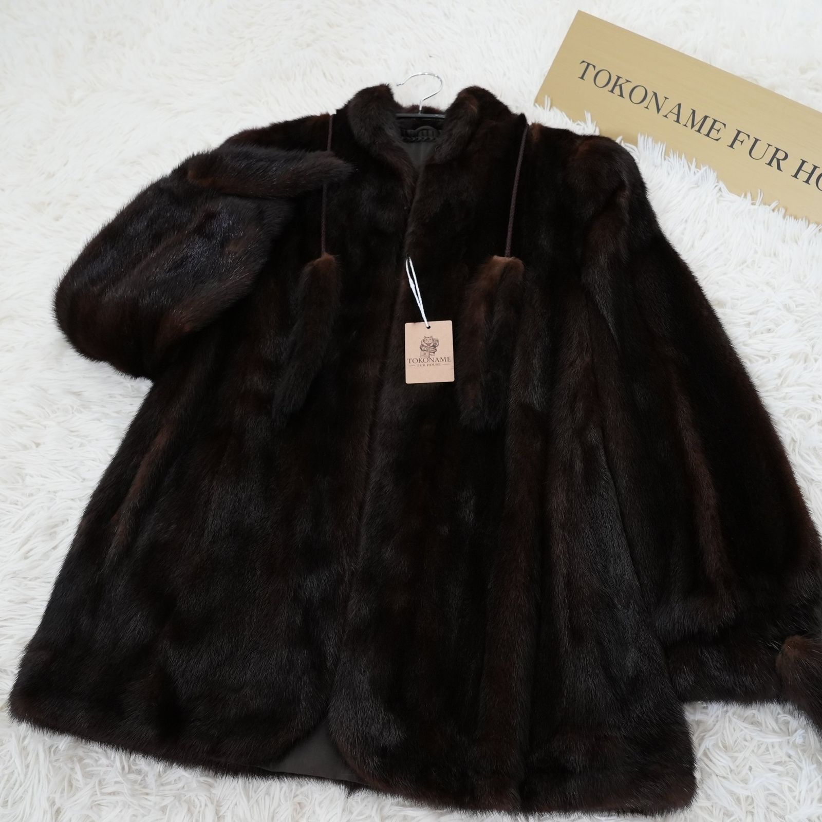 サガミンク テール付 リアルファー コート 本毛皮 水貂 Dark Mink Jacket with tail Vintage Fur Japan 22,623円