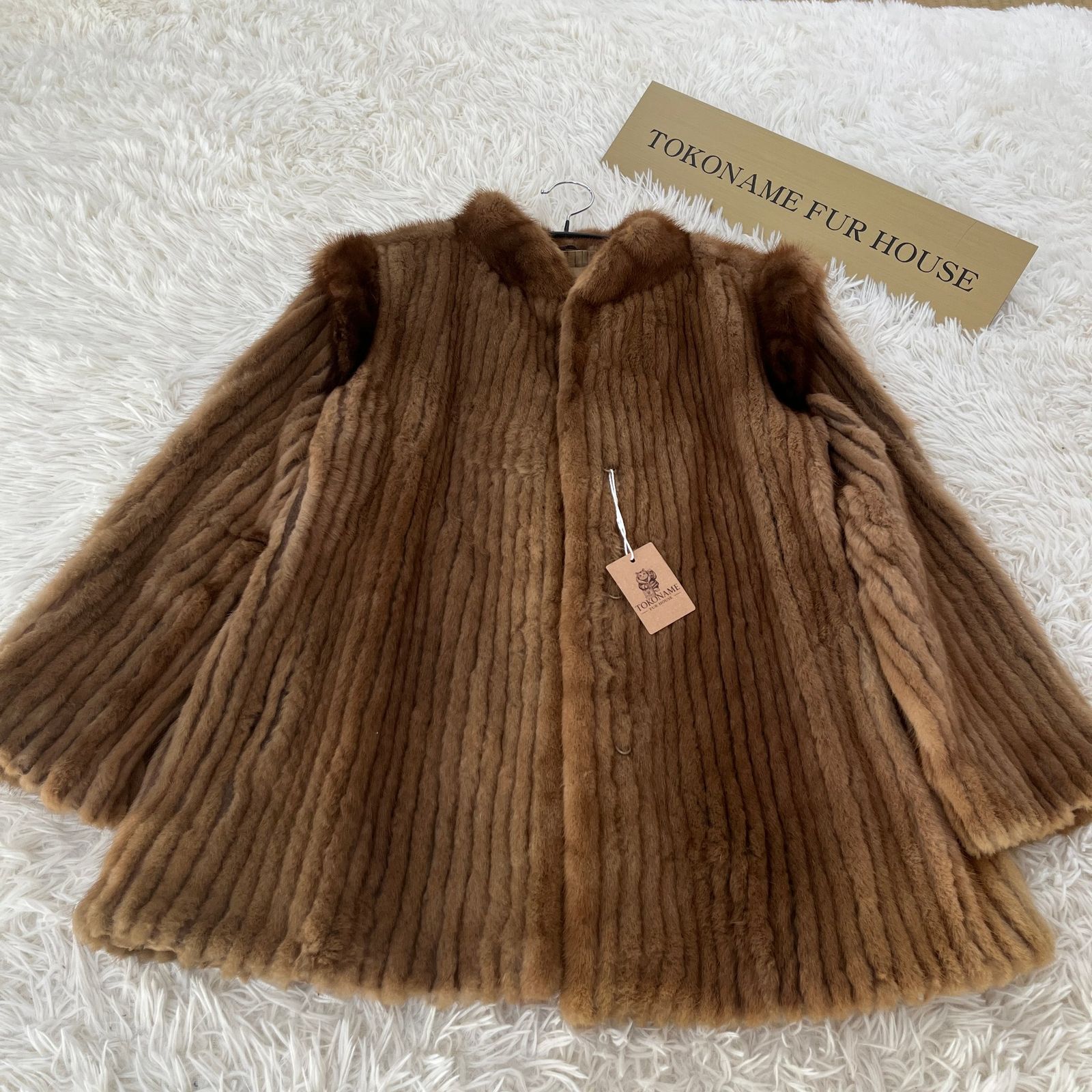 サガミンクリアルファー コート 本毛皮 水貂 Demi Buff Mink Jacket