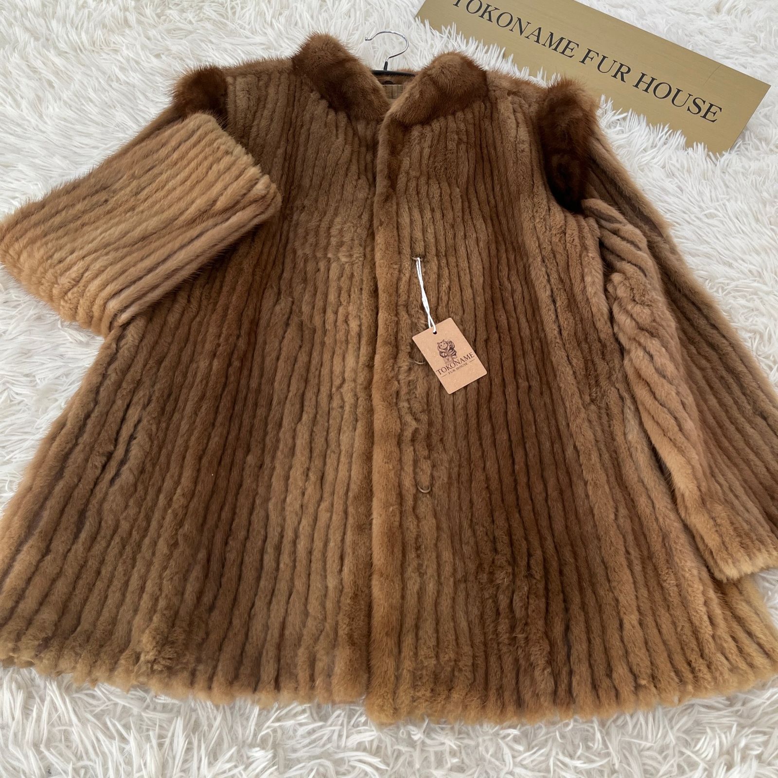 サガミンクリアルファー コート 本毛皮 水貂 Demi Buff Mink Jacket