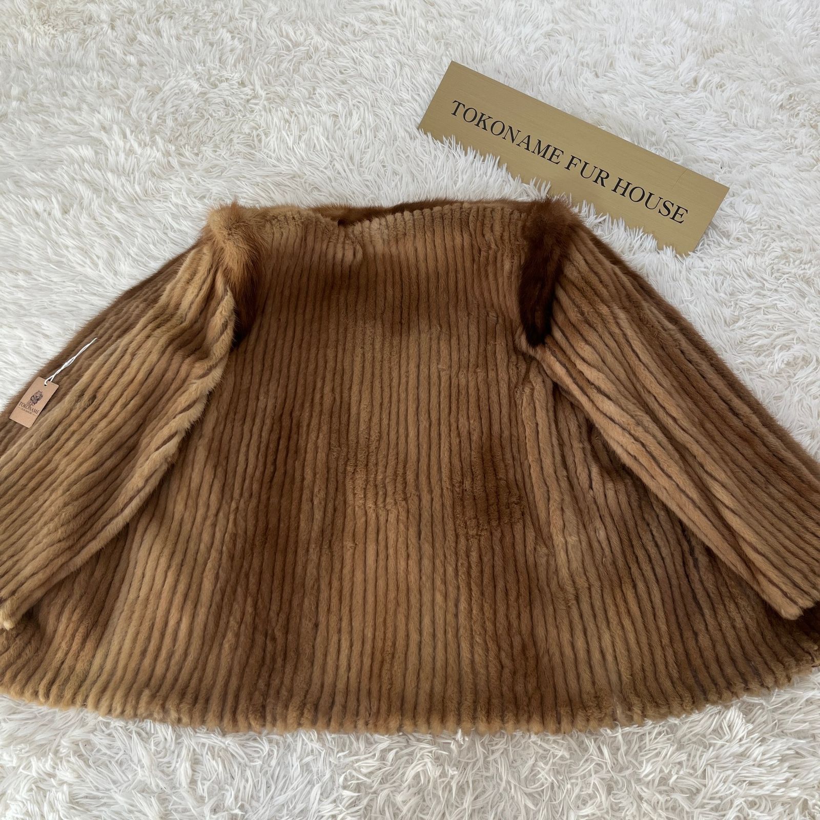 サガミンクリアルファー コート 本毛皮 水貂 Demi Buff Mink Jacket