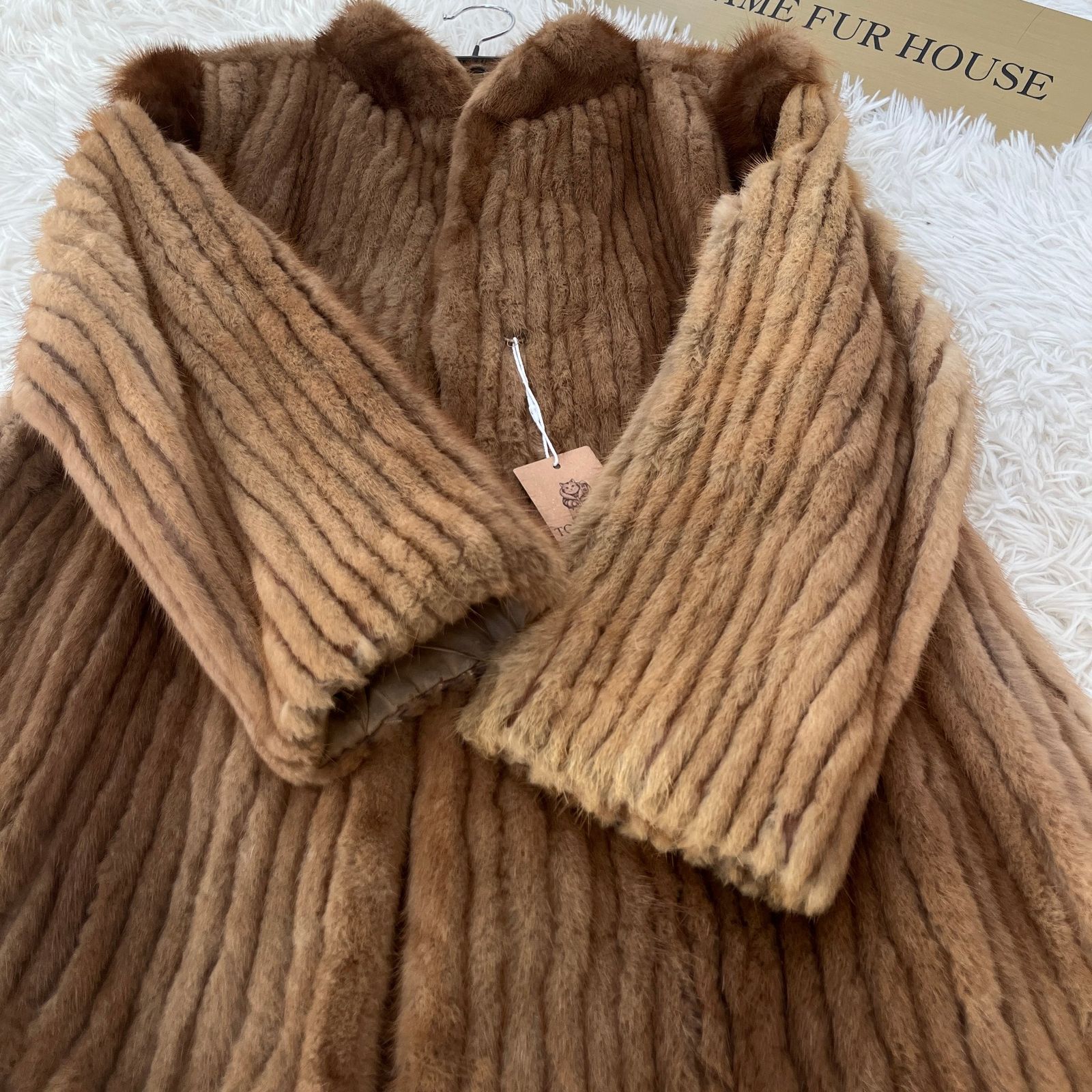 サガミンクリアルファー コート 本毛皮 水貂 Demi Buff Mink Jacket