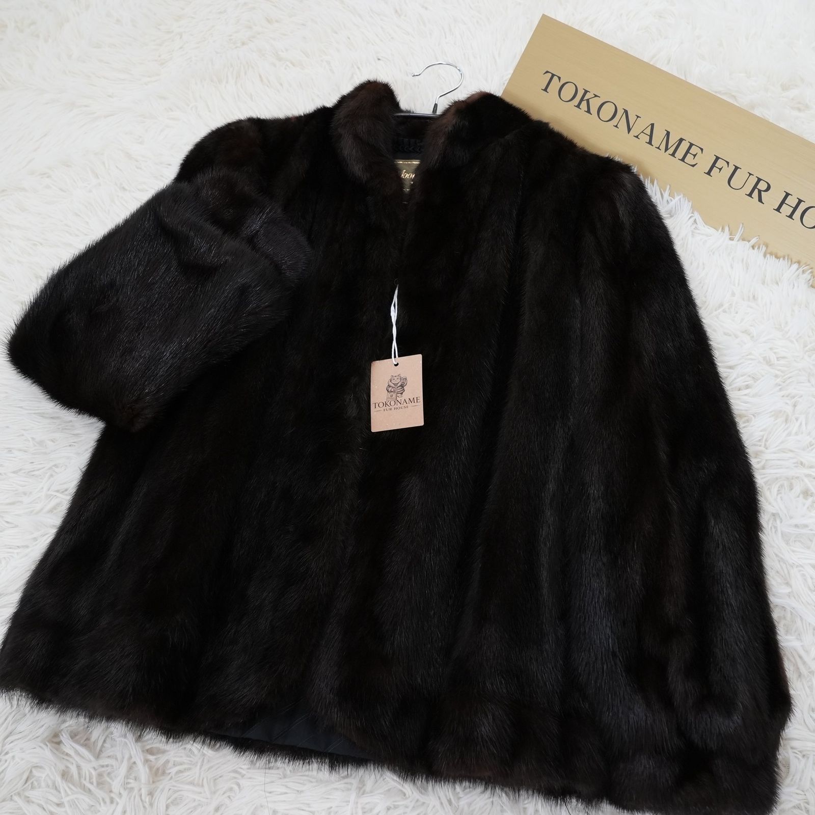 ダークミンク リアルファー コート 本毛皮 水貂 Vintage Fur Japan Dark Mink Jacket