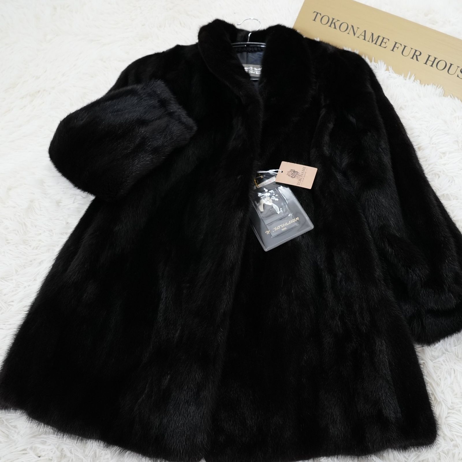SAGA MINK ダークミンク リアルファー 毛皮 コート ダブルデザイン サガミンク リアルファー コート 本毛皮 水貂 Dark Mink Coat - SAGA