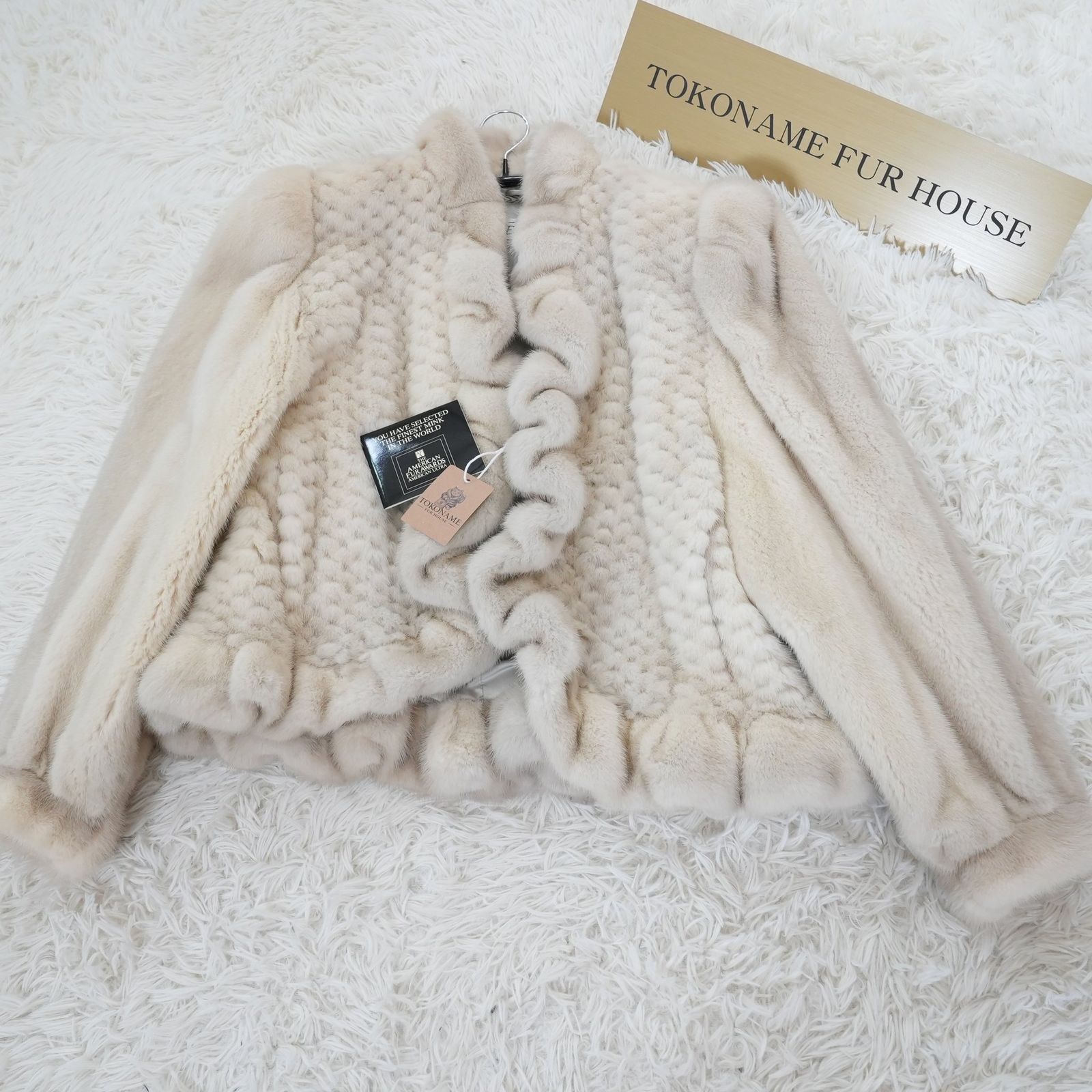 ヴァイオレットミンク クロップド ジャケット アメリカンファーアワード 近年モデル Violet Mink Jacket Genuine Vintage Fur Japan