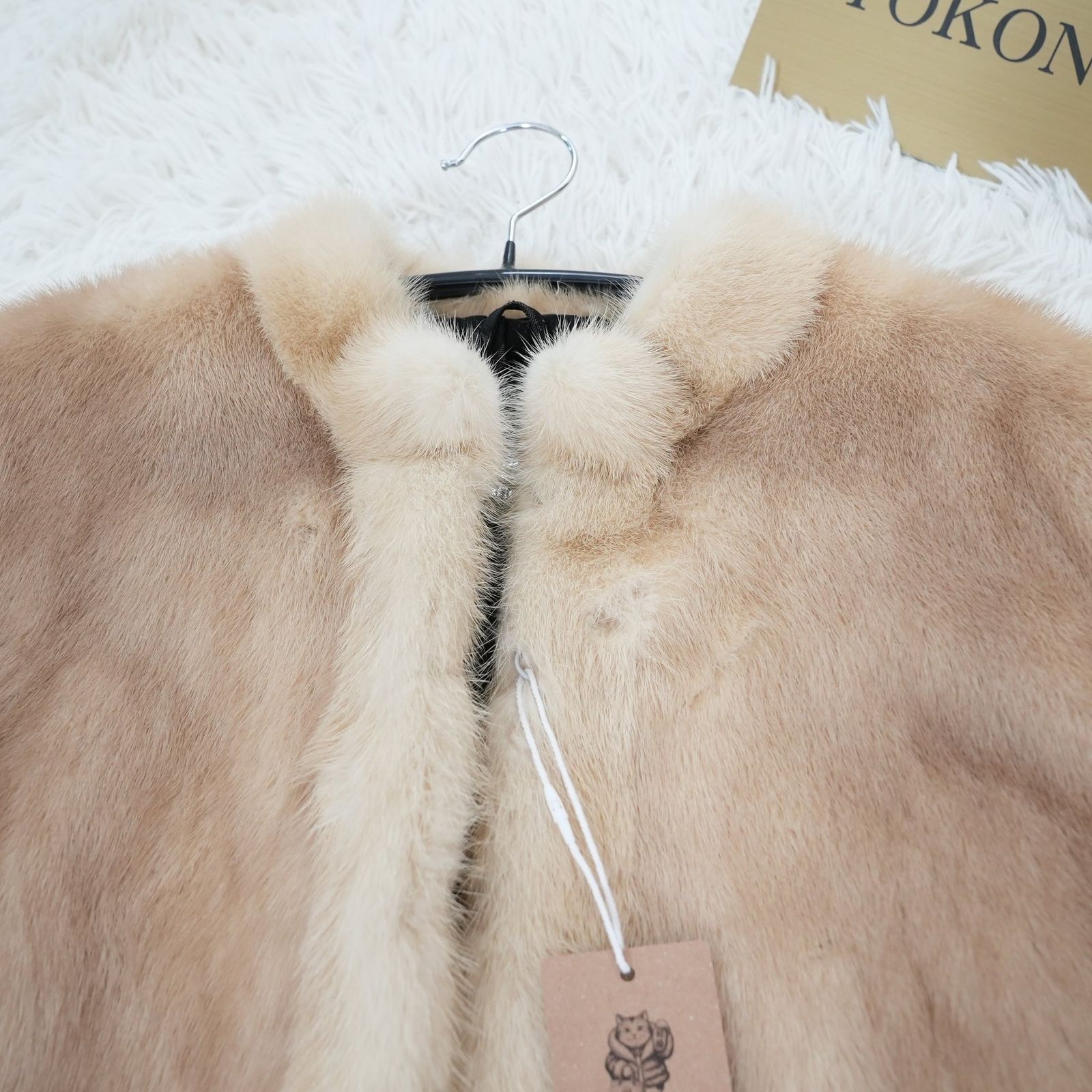 パステルミンク MINK ファーコート クロップド リアルファー 毛皮 模様◎ サガミンク クロップド ジャケット パステルカラー 近年モデル リアル