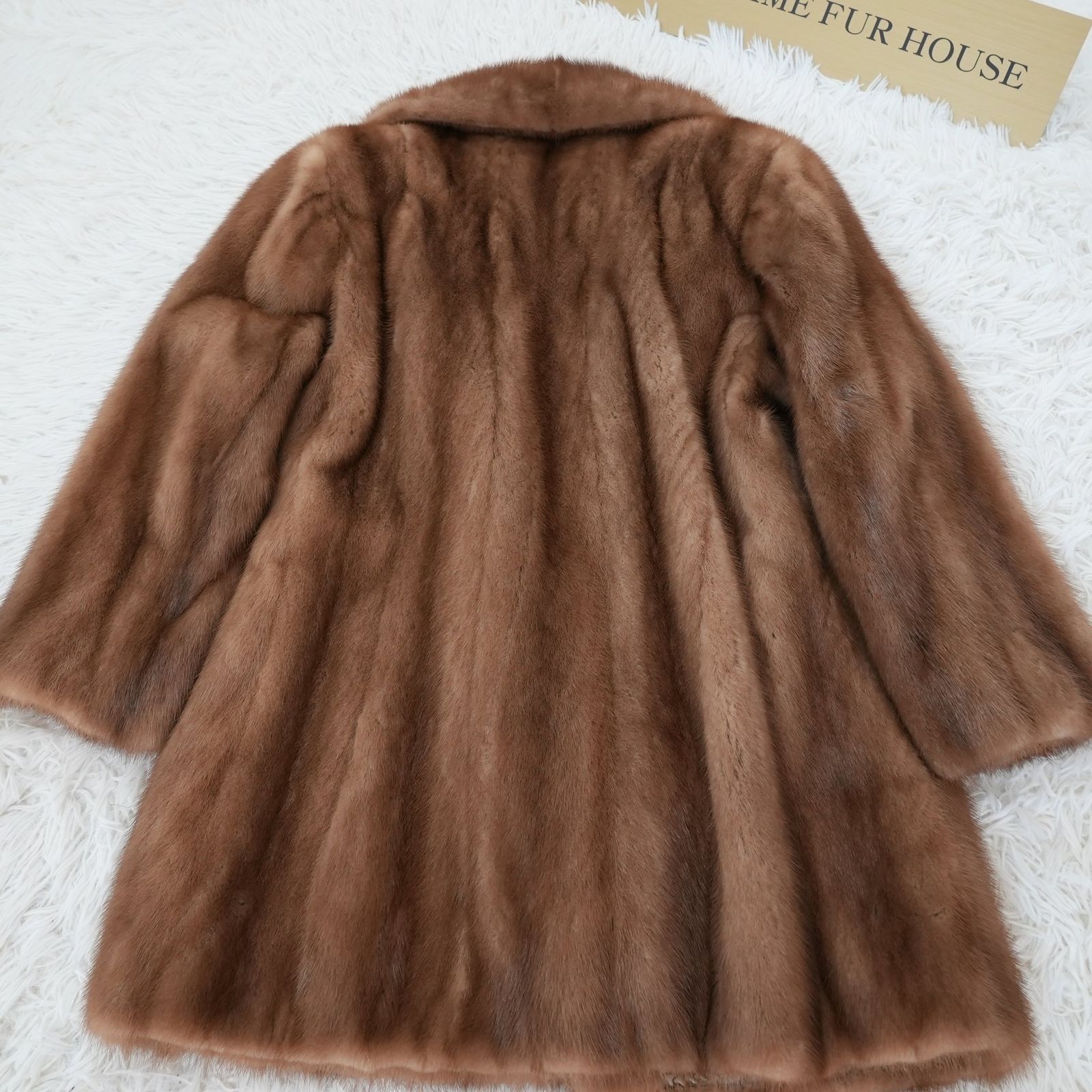 オールドミンク　本毛皮　Mink Coat リアルファー　デミバフミンク 11号 デミバフミンク ジャケット リアルファー 本毛皮 Size M Demi Buff