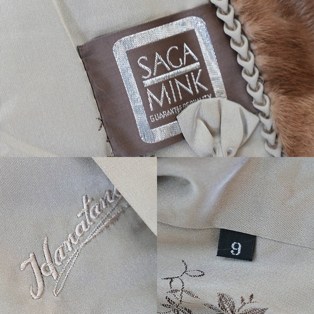 デミバフミンク ジャケット リアルファー 本毛皮 Size M Demi Buff