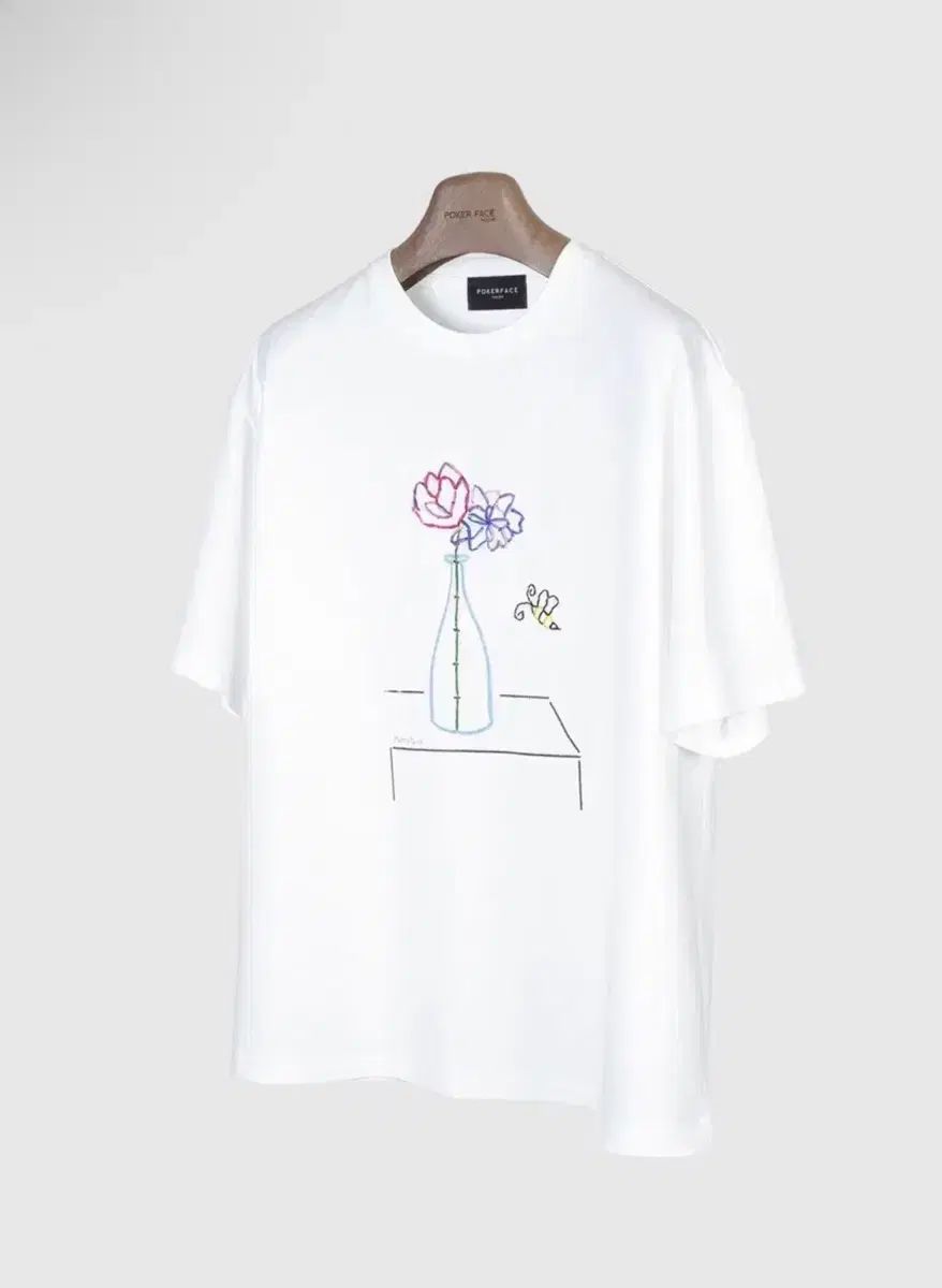 ポーカーフェイス 刺繍 半袖Tシャツ 48