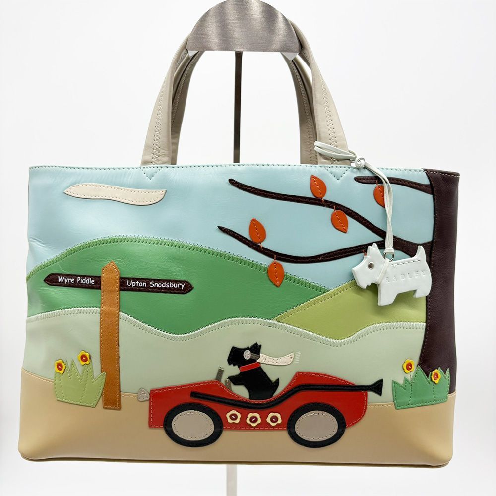 RADLEY ラドリー トートバッグ レザー 犬 マルチカラー スコティッシュ 