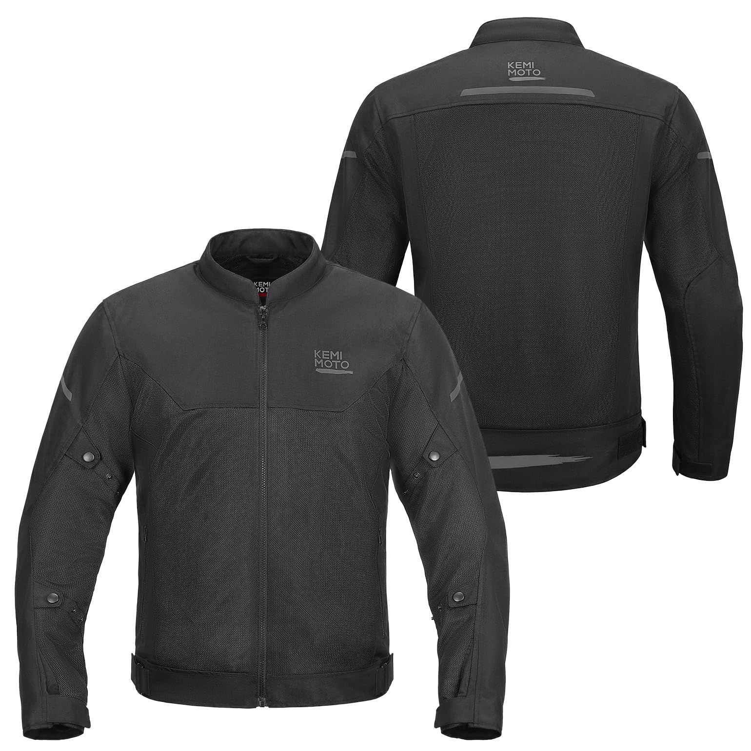 特価商品 [KEMIMOTO] バイク用 ジャケット メッシュ 通気性 春夏秋向け バックプロテクター装備 プロ仕様の防護性能 CEプロテクションレベル対応 立体裁断 KM-8138[M]