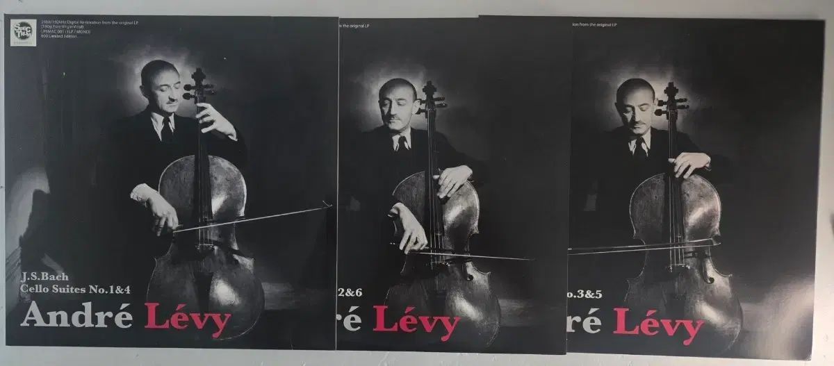 Andre Levy ー J S Bach 同伴者なし チェロ オーケストレーション 3LP