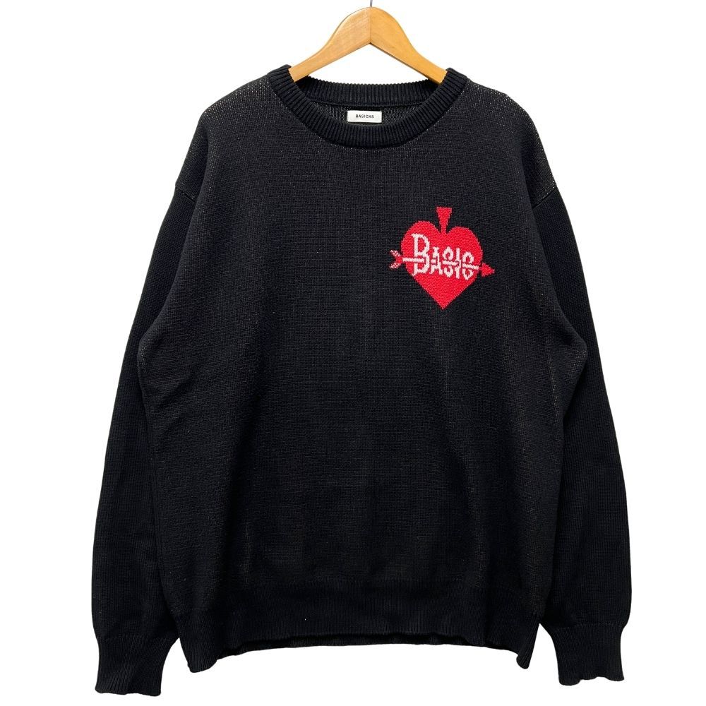 BASICKS ベイシックス STUDIOUS 別注 HEART KNIT ニット セーター