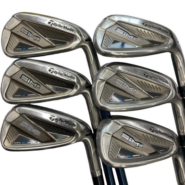 【中古】 テーラーメイド SIM2 MAX 7S アイアンセット IR TENSEI BLUE TM60(SIM2 IR) (フレックスS) メンズ 男性用 右利き 右用 Cランク ゴルフクラブ