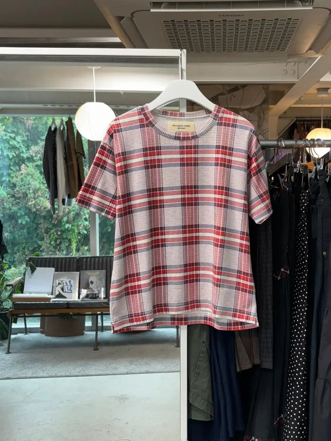 BEAMS BOY タータンチェック Tシャツ
