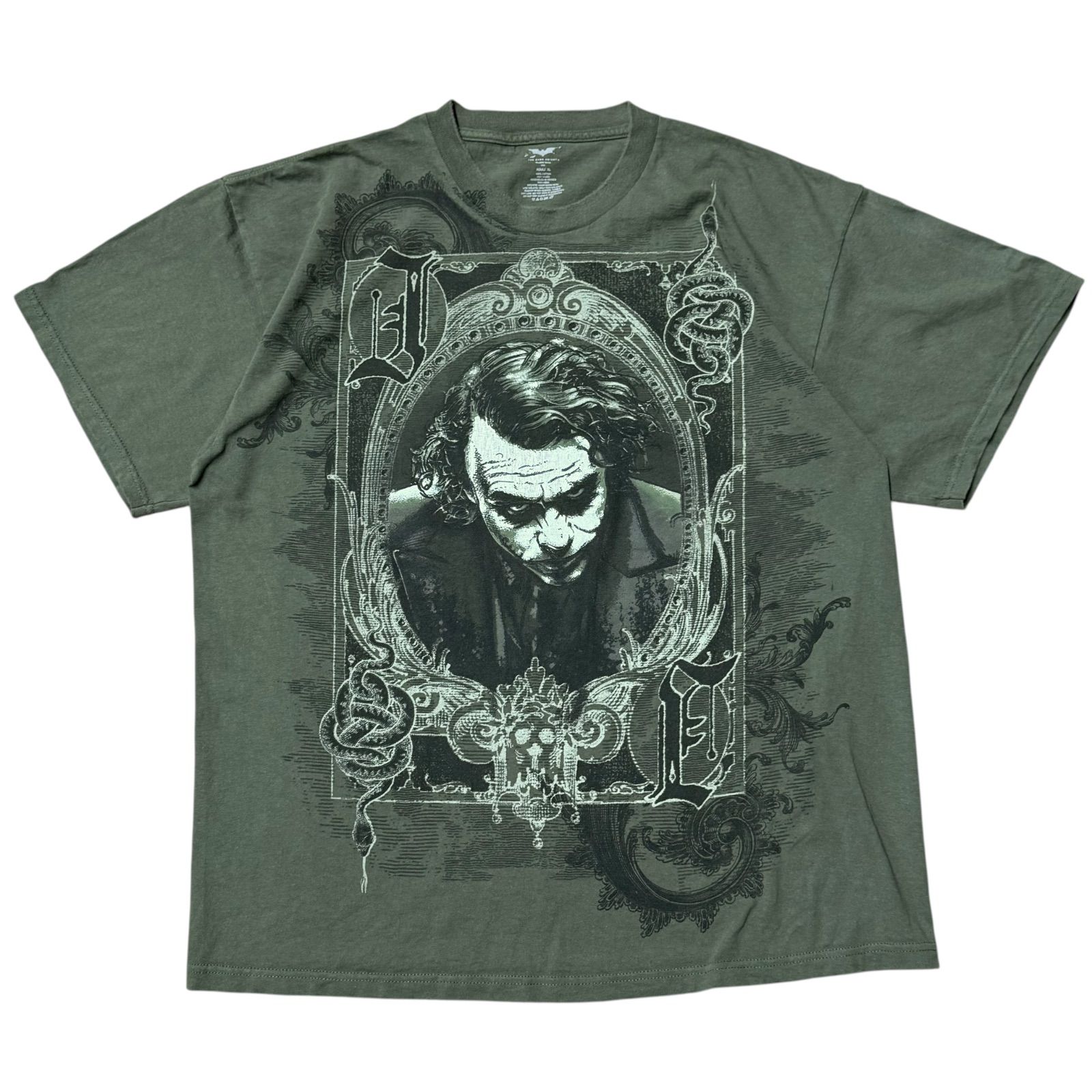 00s ダークナイト ジョーカー Tシャツ カーキ ヒースレジャー